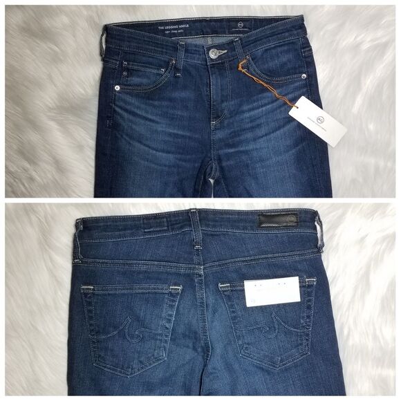 NWT|AG Adriano Goldschmied Super Skinny Blue Ankle Jeans, 24R - Picture 5 of 7